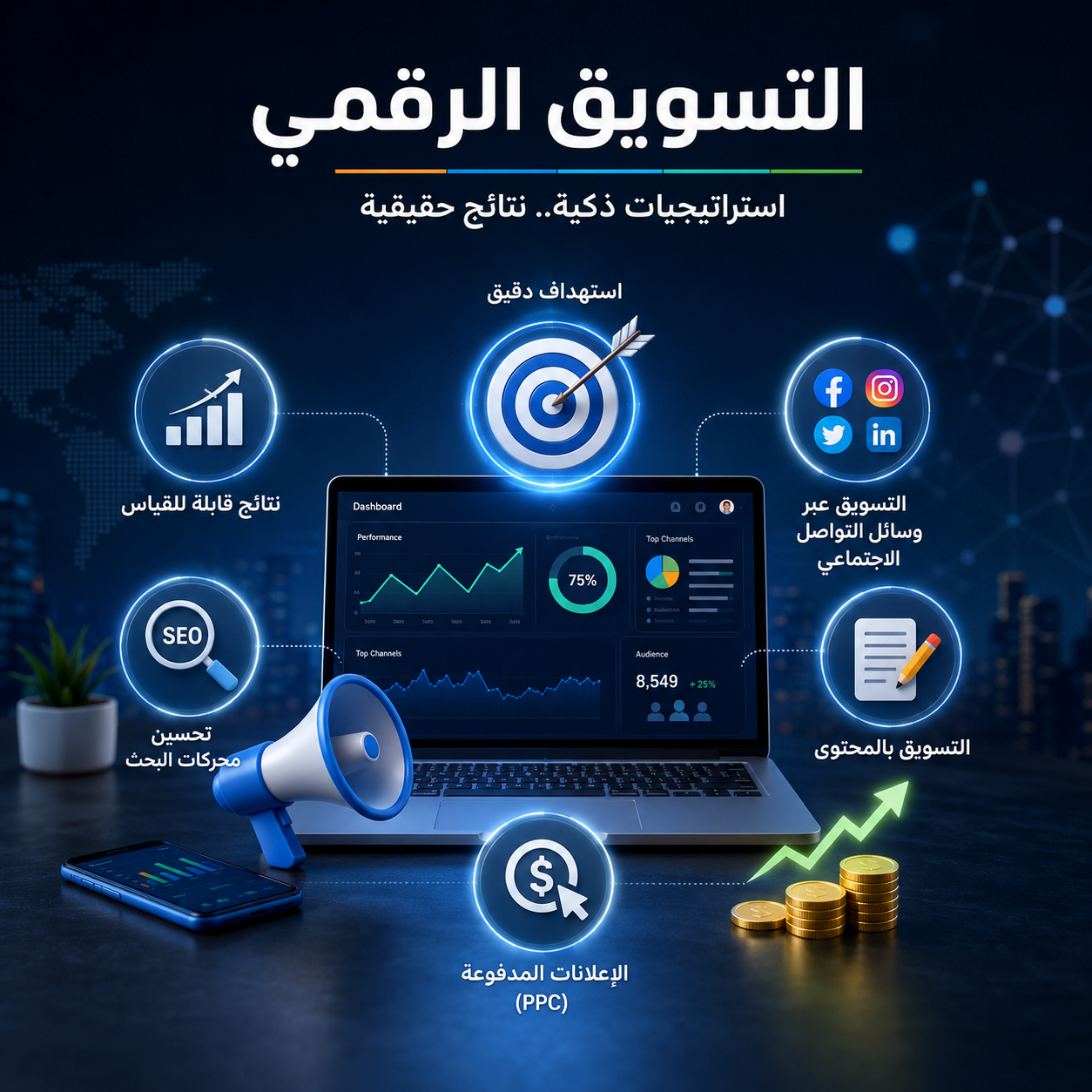 ما هو التسويق الرقمي؟ دليلك الشامل لزيادة مبيعاتك أونلاين في 2026